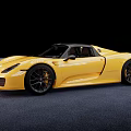 Yellow Sports Car With Black Roof And Black Wheels Luxury Exterior Design