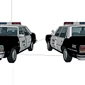 Police Functional Vehicles Displaying Emergency Lights POLICE Branding Front And Rear Views