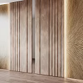Elegant Textured Background Wall With Vertical Stripes Radiant Patterns And Illuminated Sides 3d model