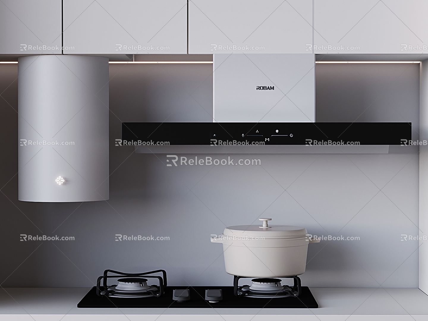 Range Hood Gas Stove Hood Stove Kitchenware 3d model