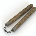 Nunchaku Sports Equipment With Wooden Handles And Chain Link For Martial Arts Training