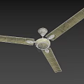 Ceiling Fan With Three Metal Blades Modern Design For Home Cooling