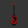 Pink Acoustic Guitar With Wooden Body And Black Fretboard For Daily Use