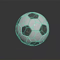 Classic Black And White Soccer Ball With Textured Surface On Dark Reflective Background