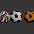 Colorful And Classic Soccer Balls Sports Equipment With National Flags Black White And Adidas Design