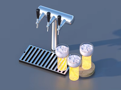 Glass Beer Glass Beer Coke 3d model