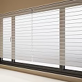 White Light Filtering Venetian Blinds In Modern Window For Bright Room Interior