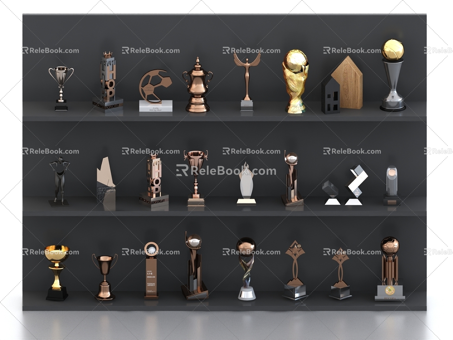 Trophy Memorial Cup Prizes Champion Prizes Souvenirs Ornaments Decoration Gold Cup Medal Medal 3d model