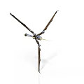 Multi Armed Weapon With Wooden And Metal Parts And Spiked Mechanical Structure Tips