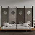 modern double sofa chandelier 3d model