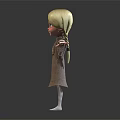 Modern game character girly 3d model