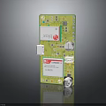 Green Electronic Circuit Board With Integrated Chips And Components