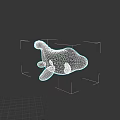 Cute Blue Aquatic Animal 3D Model With Friendly Expression And Smooth Design 3d model