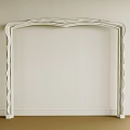 Elegant White Wavy Decorative Coving Frame on Light-Colored Wall Background 3d model