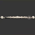 Stylish Silver Earring Adorned With Pearl Beads And Ornate Design