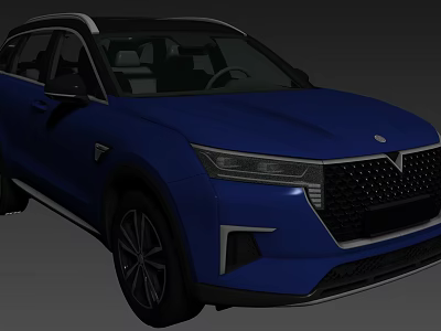Blue SUV With Modern Exterior Design Sleek Body And Black Accents Front Grille 3d model