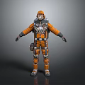 Daily Life Protective Supplies Orange Gray Suit With Face Mask Backpack And Equipment