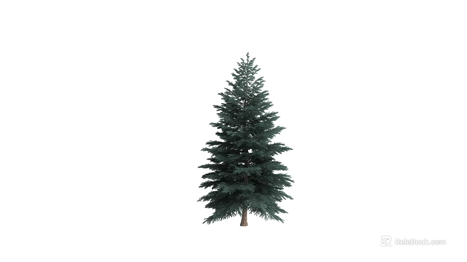 Plant Combination Featuring Green Evergreen Pine Tree For Landscape Design 3d model 
