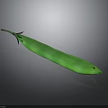 Fresh Green Pea Pod Isolated on Gray Background for Food Photography
