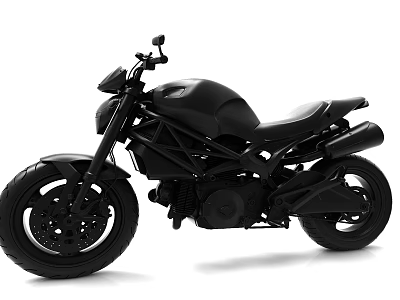 Stylish Black Motorcycle Featuring Modern Sleek Design Sporty Body And Aggressive Look 3d model
