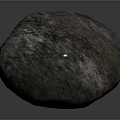 Spherical Gray Stone With Pink Shimmering Surface And Natural Texture