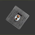 Delicious Hamburger With Fries On White Plate Over Gray Wooden Placemat