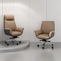 Office Chair Swivel Chair Working Chair Leather Seat Large Chair 3d model