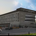 Modern Office Building With Glass Facade And Lavande Hotel Signage In Urban Area