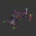 Advanced Metallic Gray Drone With Multiple Rotors Transparent Canopy And Propellers Design