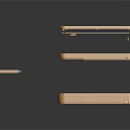 Golden Metal Electronic Device Enclosure Components With Stacked Design And Shiny Surface