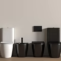 Contemporary Toilet Designs With White And Black Color Options For Modern Bathroom