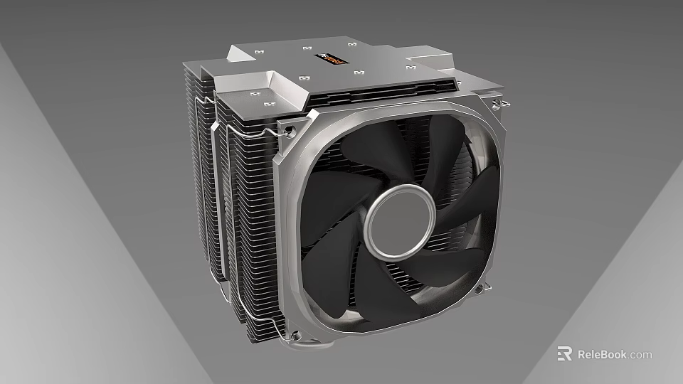 High Performance CPU Cooler Featuring Large Cooling Fan And Aluminum Heatsink 3d model 