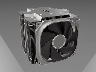 High Performance CPU Cooler Featuring Large Cooling Fan And Aluminum Heatsink 3d model
