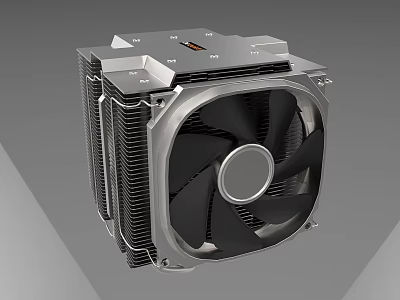 High Performance CPU Cooler Featuring Large Cooling Fan And Aluminum Heatsink 3d model