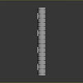 Cylindrical Striped Pipe With Black Rings On Smooth Reflective Surface
