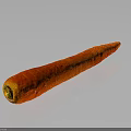 Vibrant Fresh Orange Carrot on Gray Background with Reflection Effect