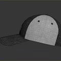 Stylish Two Tone Gray and White Baseball Cap with White Logo for Daily Use