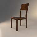 Wooden Modern Dining Chair With Curved Backrest And Smooth Surface Design For Home Dining Room