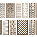 Decorative Metallic Room Dividers With Various Intricate Patterns For Space Partition 3d model