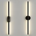 Modern Black Linear Wall Sconces with Illuminated Long Bar for Home Decor Design
