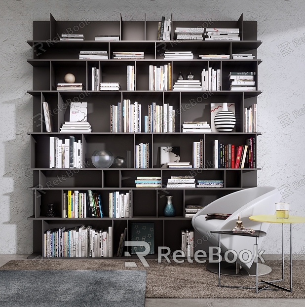 Modern Bookcase Black Bookcase model