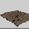 Rough Mountainous Terrain 3D Model With Rocky Crags And Uneven Surfaces