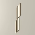 Elegant Modern Wall Lamp With Sleek Linear Design And Brushed Gold Metal Finish
