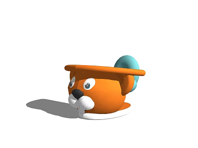 Modern Children's Chair Children's Chair Table Cabinet 3d model