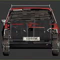 Shiny Red Vintage Sedan Featuring Roof Rack And Classic Exterior Design