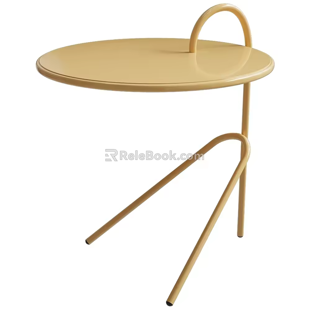Castil Modern Nordic Minimalist Metal Side-table Mobile Side-table Sofa Side-table Round Side-table 3d model