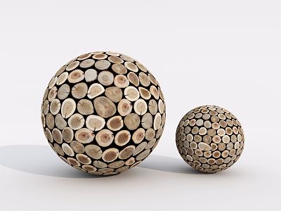 Modern ornaments spherical decoration 3d model