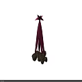 Pink Hanging Plant With Star Shaped Top Pink Long Strips And Brown Pinecone Like Objects
