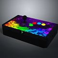 Illuminated RGB Gaming Fight Stick with Colorful Buttons and Joystick for PC Gamers