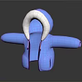 Blue Hooded Jacket with White Lining and Stylish Design for Daily Wear